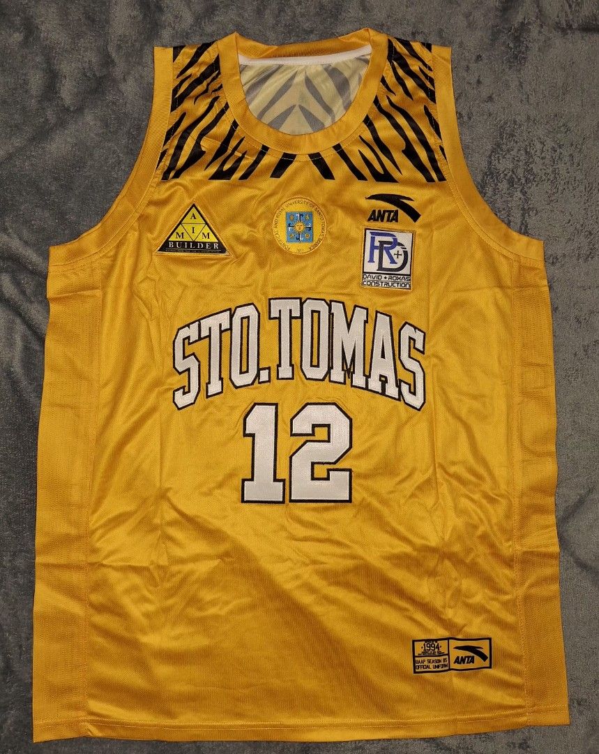 UST Growling Tigers #12 Mantua (Category: Activewear) located in Taguig. Submitted by truffles_2025 (Listing ID 1424586061, Image 1). Description: UST Growling Tigers #12 Mantua UAAP Season 85 - Size XL (Length 31 inc × Width 23 inc) - Price 2,500.