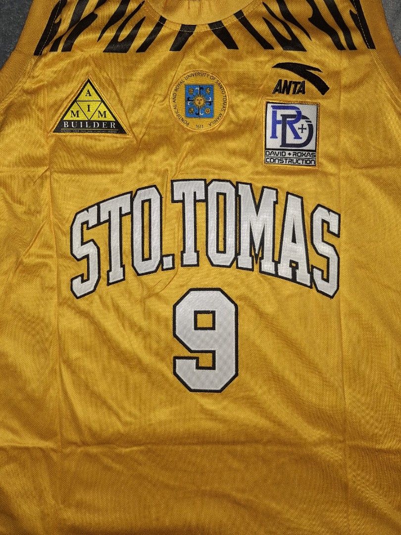 UST Growling Tigers #9 Cabañero (Category: Activewear) located in Taguig. Submitted by truffles_2025 (Listing ID 1424599402, Image 2). Description: - Authentic UST Growling Tigers basketball jersey #9 Cabañero - Size 2XL (Length 32 inc × Width 24 inc) - Price 2,500 - Official UAAP uniform.