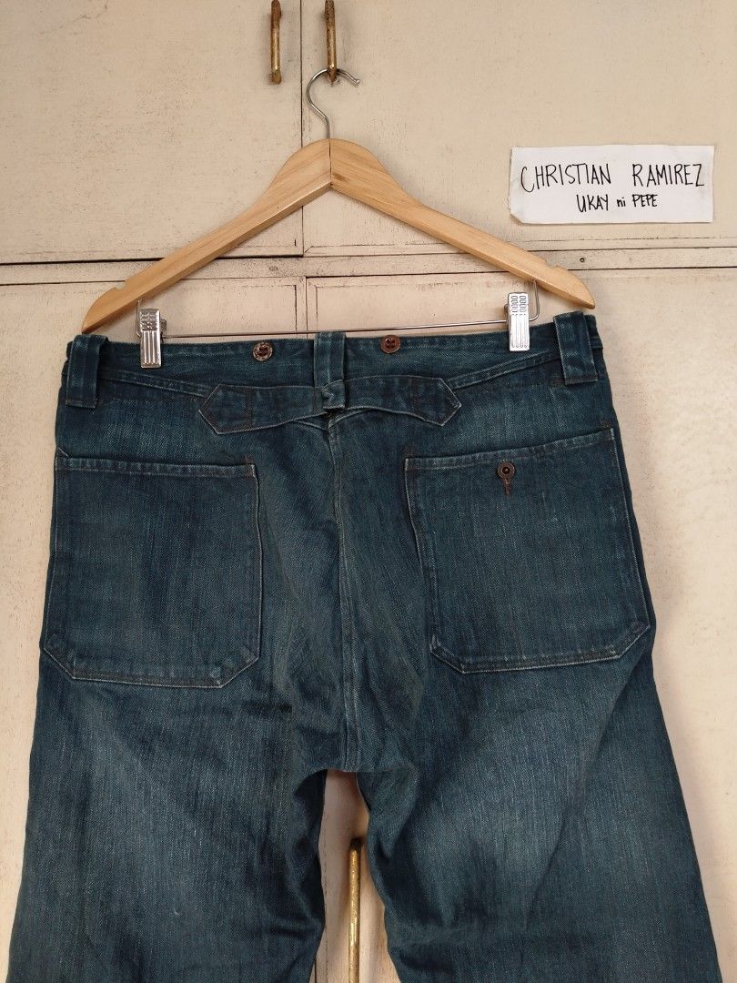 Vintage Repro Double RL buckle back carpenter pants (Category: Jeans) located in Bocaue. Submitted by ukaynipepe (Listing ID 1424587115, Image 3). Description: for sale Double RL buckle back carpenter pants W 34 L34 waist 36 length 44.5 hem 9 no flaws 📩📩📩📩 .