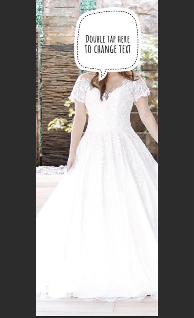 Wedding gown for sale (Category: Evening dresses & gowns) located in Rizal. Submitted by driabel (Listing ID 1424683594, Image 2). Description: ✨Negotiable✨ Selling my preloved gown! Super Sale na po! Used once, as good as new! with freebies veil and coin pillow 💕 *Size: can fit 24 - 28 inches waistline *Original price: 20k *Buyer to shoulder shipping fee.