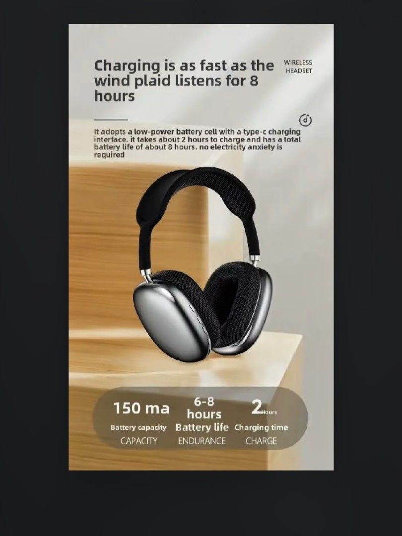Wireless Bluetooth Headphones - Black or Blue65617635475585116