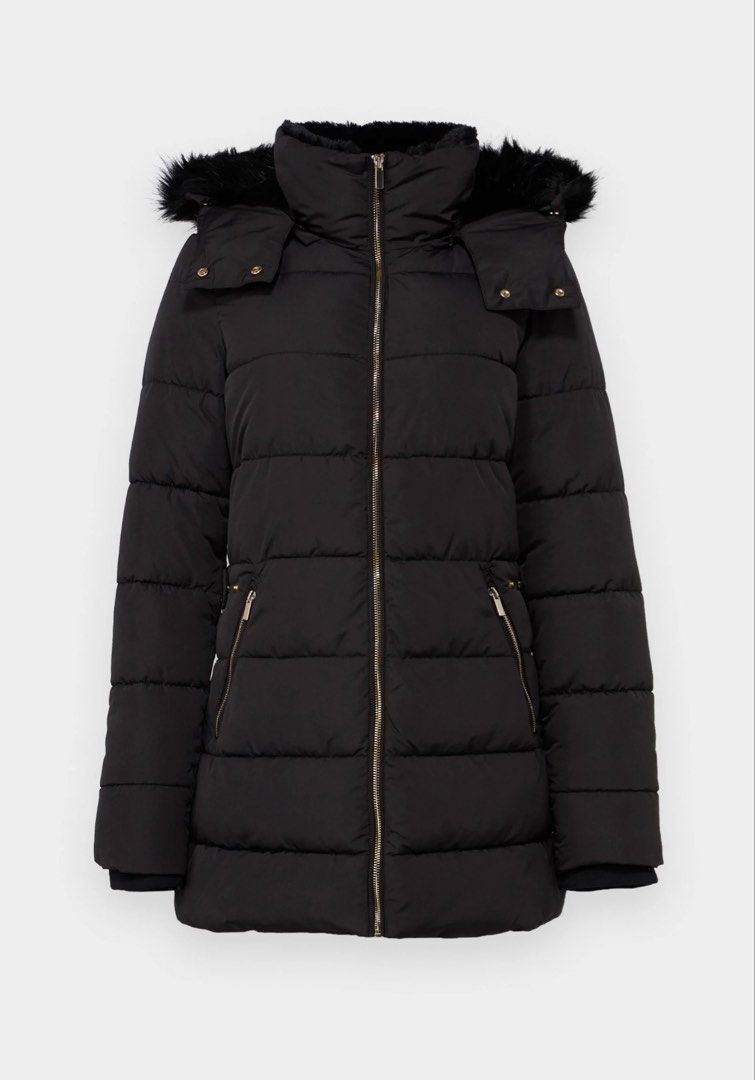 Zara Black Puffer Jacket with Hood (Category: Coats, Jackets and Outerwear) located in Quezon City. Submitted by d.archive (Listing ID 1424699326, Image 3). Description: ZARA Black puffer jacket features a zip-up front and a hood with faux fur trim. It has two zippered pockets on the front. It has a high collar and a fitted silhouette. The jacket is a versatile piece for colder weather. USED ONCE With box NEGOTIABLE RFS: too big for me. Will buy 