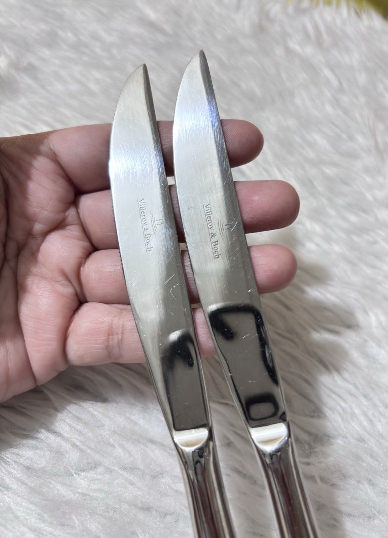2pcs Villeroy & Boch Knife (Category: Other Kitchenware & Tableware) located in Paranaque City. Submitted by dalle_closet (Listing ID 1424770099, Image 2). Description: 2pcs, 9 inches With scratches na pero hindi pa po over used.