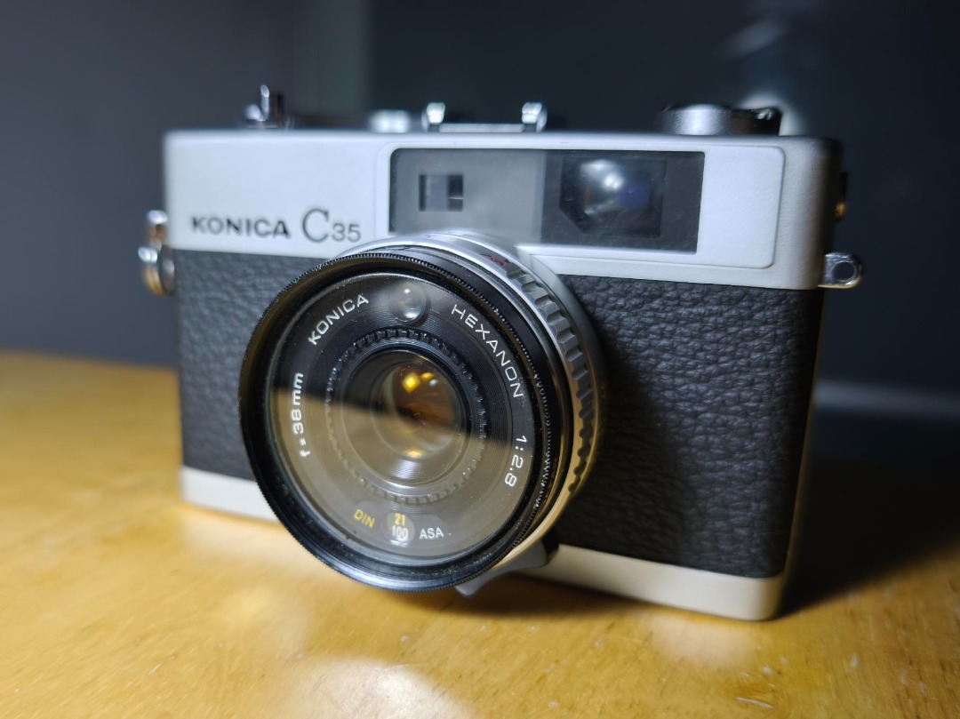 [中古] Konica C35 Camera with Hexanon Lens 菲林相機 旁軸相機 film camera, 攝影器材 ...
