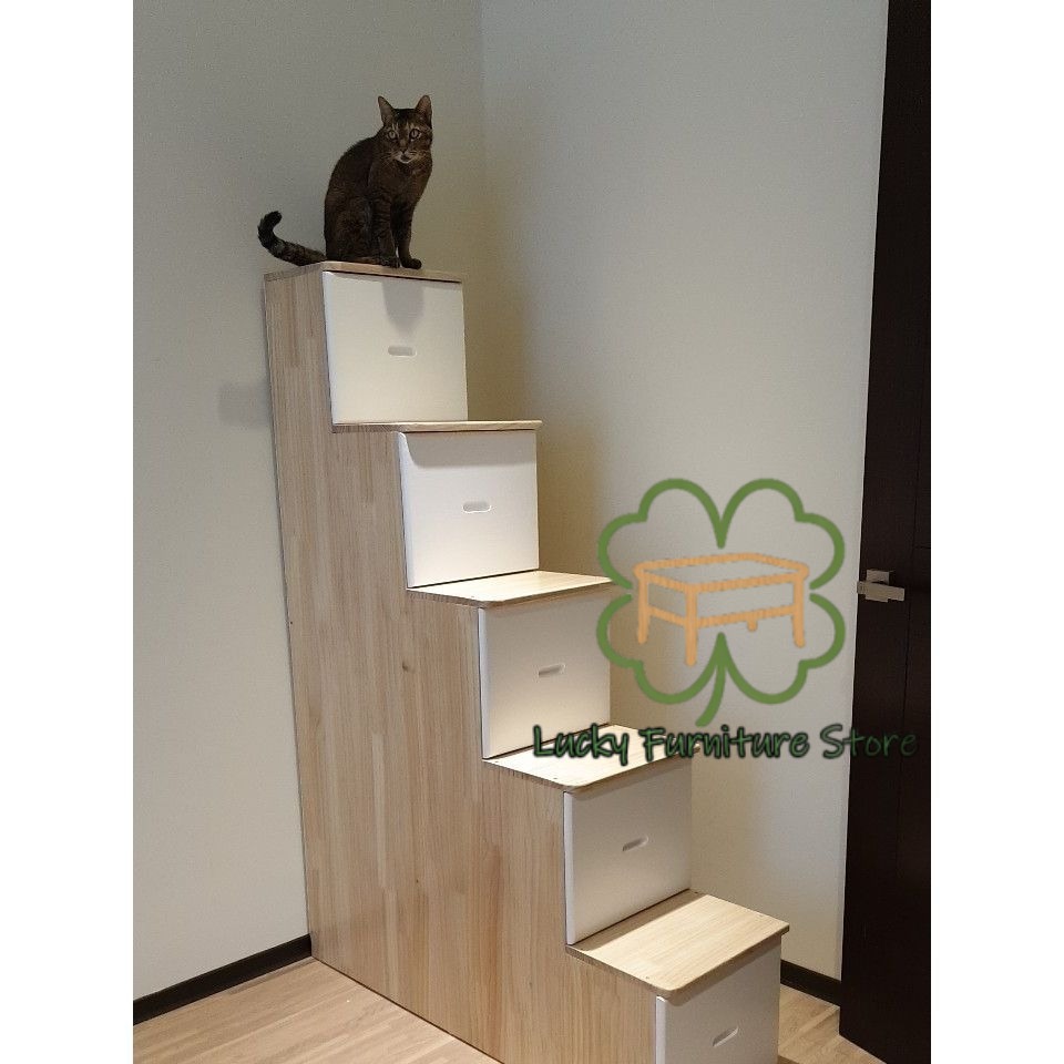 A&1604 solid wood drawer, ladder cabinet, high bed, side and front ...