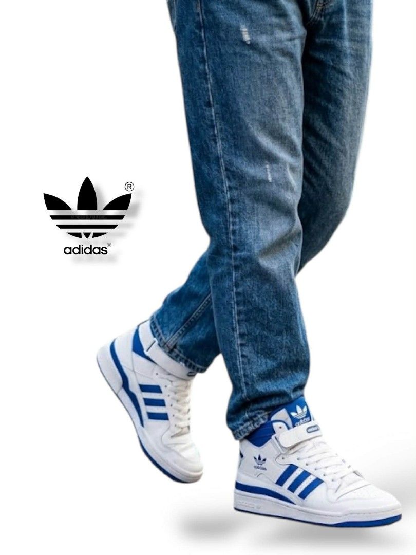 Adidas Forum Mid "Cloud White/Royal Blue" (authentic) -l (Category: Activewear) located in Cebu City. Submitted by westleygics18 (Listing ID 1424844607, Image 1). Description: Adidas Forum Mid "Cloud White/Royal Blue" (authentic) - Excellent Condition - Size 7.5-8 US Mens Actual Pictures Posted Dm.