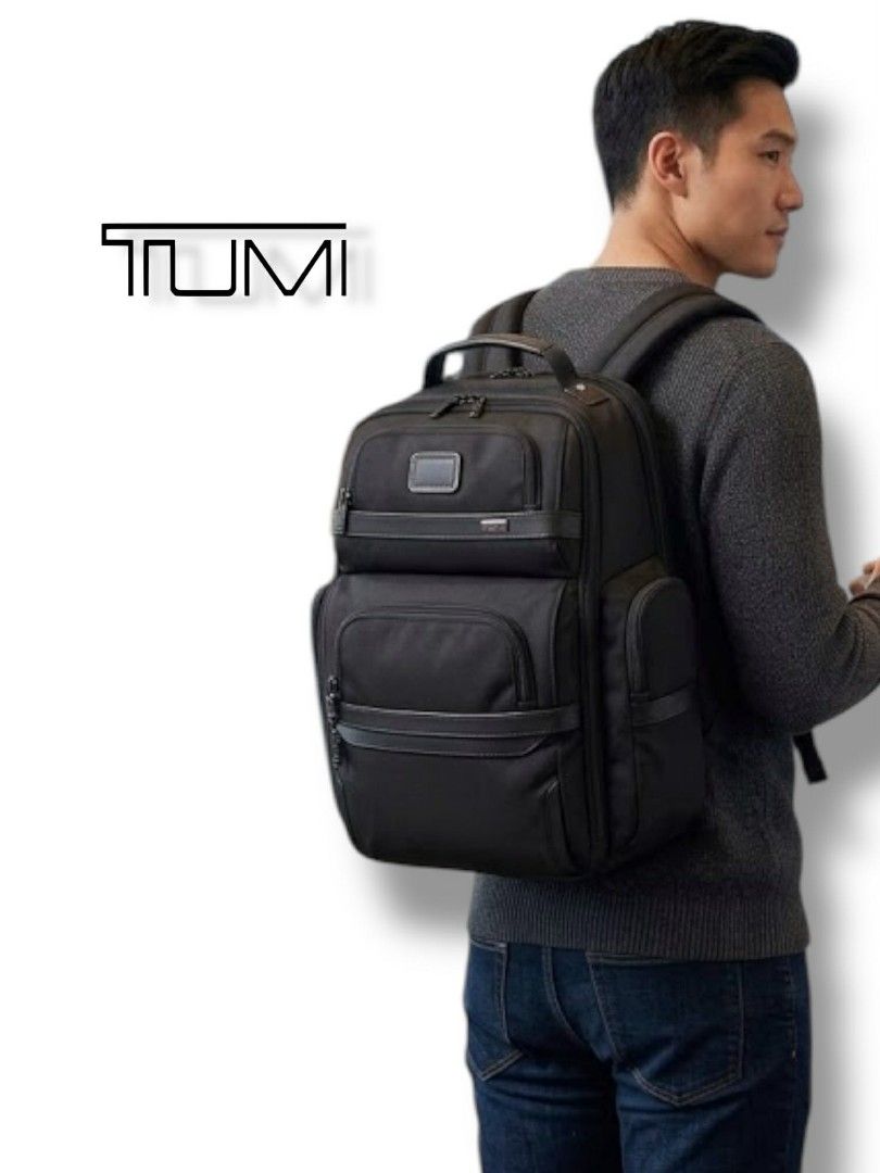 Alpha 3 Brief Pack Backpack Bag In Black (authentic) (Category: Luxury Bags & Wallets) located in Cebu City. Submitted by westleygics18 (Listing ID 1424832470, Image 3). Description: Alpha 3 Brief Pack Backpack Bag In Black 117348-1041 - Excellent Condition - Height: ~17.5 inches - Width: ~12 inches (main body) / ~15 inches (including side pockets) - With laptop compartment & documents. - The laptop compartment zips open to lie flat on the TSA X-