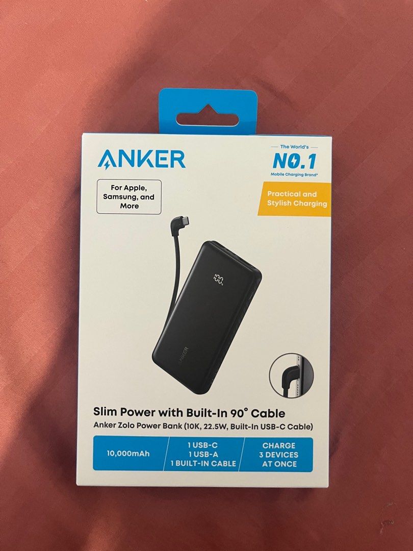Anker power bank 10000 mAh (Category: Batteries & Power Banks) located in Manila. Submitted by cydeclutters (Listing ID 1424720450, Image 1). Description: Brand new Unopened Retails at 2,700 pesos Won at a raffle Reason for selling: already have a power bank.