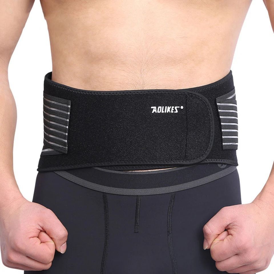 Aolikes 7998 Adjustable Lumbar Compression Support Straps (Category: Braces, Support & Protection) located in Manila. Submitted by abot.ph.17846 (Listing ID 1424787309, Image 2). Description: Name: Aolikes Model Number: 7998 Applicable People: Universal Function: Breathable Protection class: Basic Protection Color: Black Type: Sports Waist Trimmer Belt Feature: Durable Waist Band Usage: Daily Life + Sports .