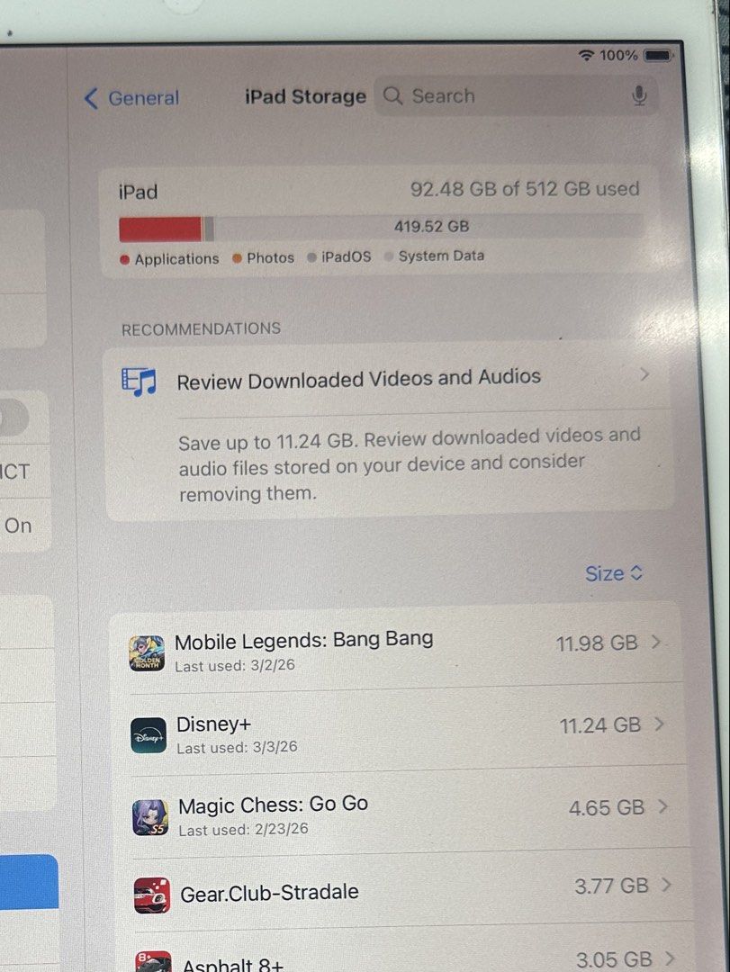 Apple iPad Pro 10.5-inch (2017) (Category: iPad) located in Bacoor. Submitted by topher.portento (Listing ID 1424764447, Image 2). Description: Release year: 2017 • Display: 10.5-inch Retina IPS LCD • Resolution: 2224 × 1668 (264 ppi) • Refresh rate: ProMotion up to 120 Hz • Color features: True Tone, Wide color (P3), laminated, anti-reflective • Chipset: Apple A10X Fusion • CPU: 6-core (3 performance + 3 efficiency) • GPU: 12-core graphics • RAM