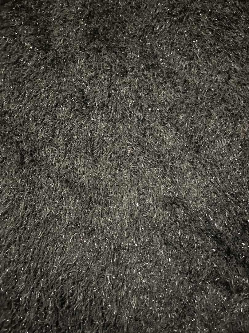 Black Textured Mini Dress (Category: Dresses) located in Makati City. Submitted by sixelaa (Listing ID 1424792529, Image 2). Description: - Black mini dress - furry texture - Short sleeves - Round neckline - Subtle sparkle - Dress up or down.