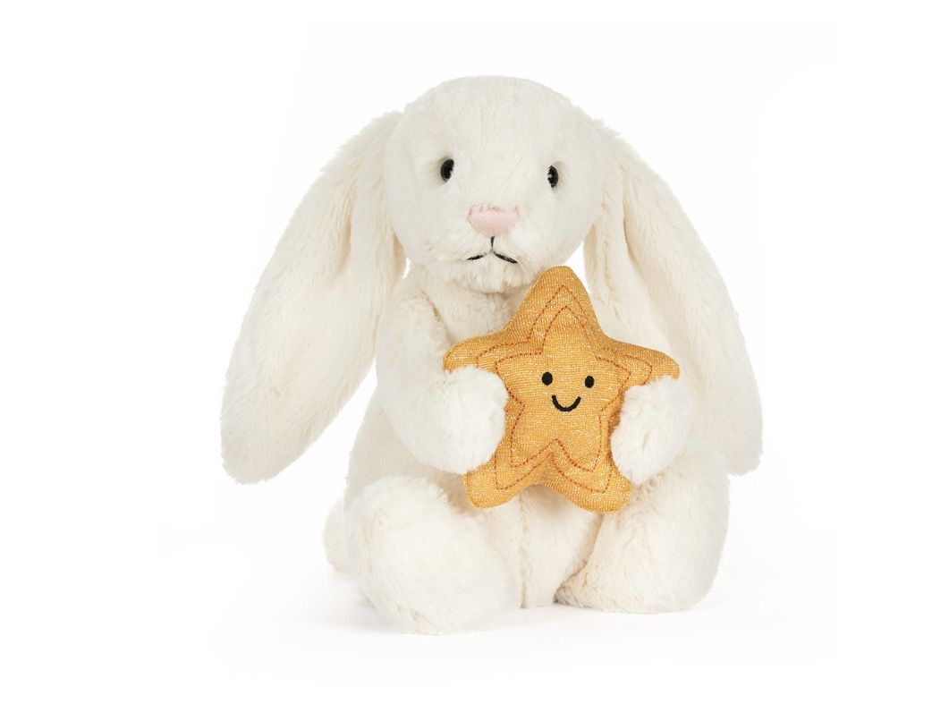 BNWT Jellycat Cream Bunny With Star, Hobbies & Toys, Toys & Games on ...