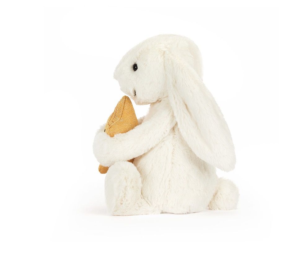 BNWT Jellycat Cream Bunny With Star, Hobbies & Toys, Toys & Games on ...