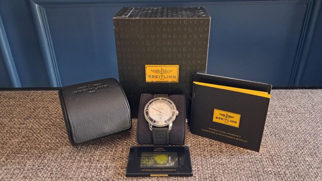 Breitling Superocean Heritage 46 Watch (Category: Luxury Watches) located in Santa Rosa. Submitted by majanice (Listing ID 1424769572, Image 2). Description: Breitling Superocean heritage watch inclusion complete with box and warranty card condition: very good working condition Important reminder Should you wish to offer to buy this watch payment accepted will be via Bank Transfer Reservation can be made within 3 days upon payment of downpayment 