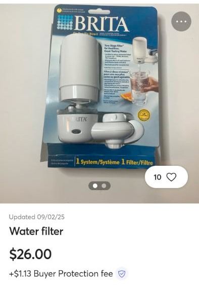 Brita On Tap Water Filter (Category: Water Purifiers & Dispensers) located in Caloocan City. Submitted by mikaelarj_2026 (Listing ID 1424797805, Image 2). Description: Brita On Tap water filter provides two-stage filtration for healthier, great-tasting water. It reduces lead, sediment, and chlorine taste and odor. The system attaches easily without tools. Includes one filter. .