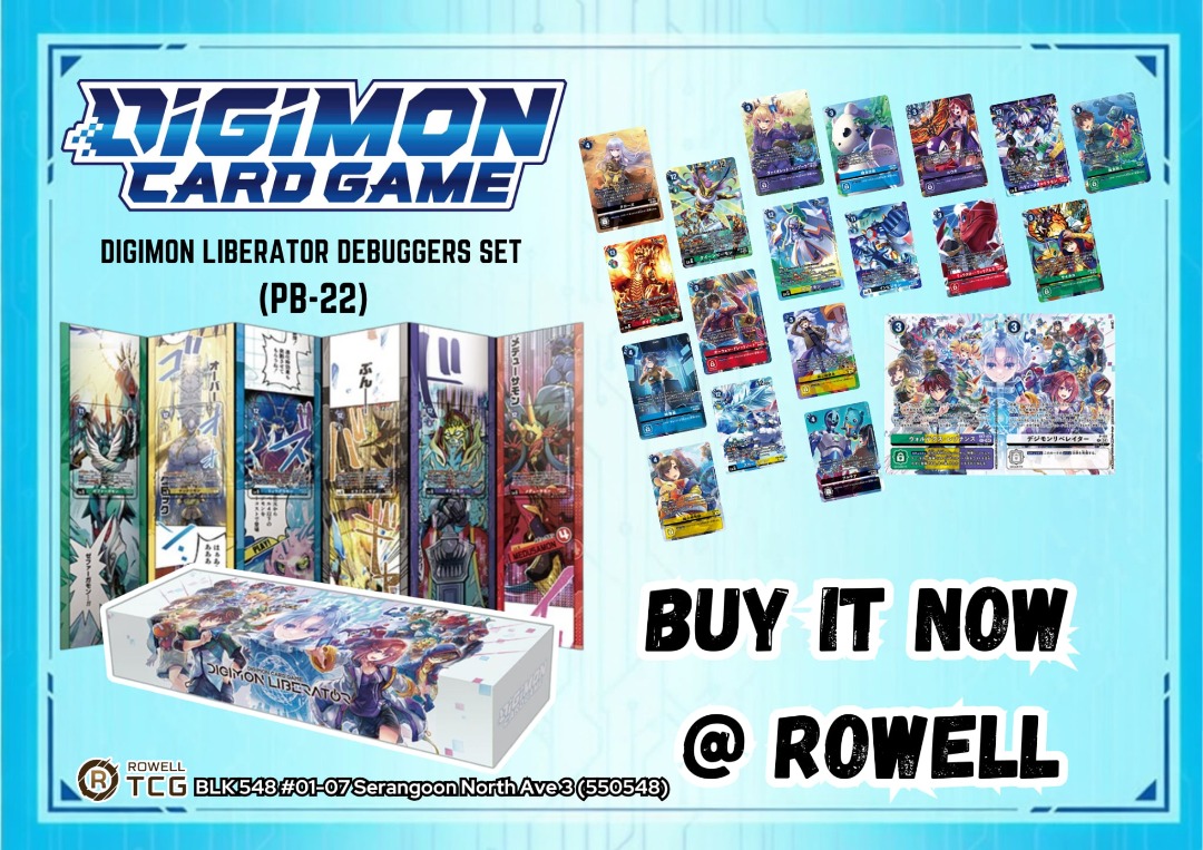 Digimon Liberator Debuggers Set (PB-22) Digimon Card Game, Hobbies ...