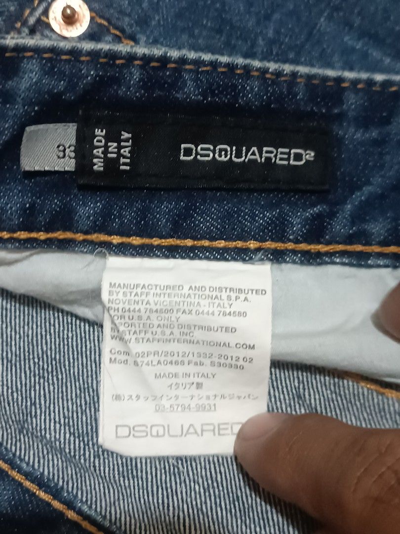 Dsquared2 Denim Shorts (Category: Shorts) located in Manila. Submitted by ibmzepol91735 (Listing ID 1424806673, Image 3). Description: - Dsquared2 denim shorts - Distressed design - Anchor detail on front - Made in Italy - Leather patch with Dsquared2 logo - Waist: 33 - Length: 19 - Leg opening: 9.