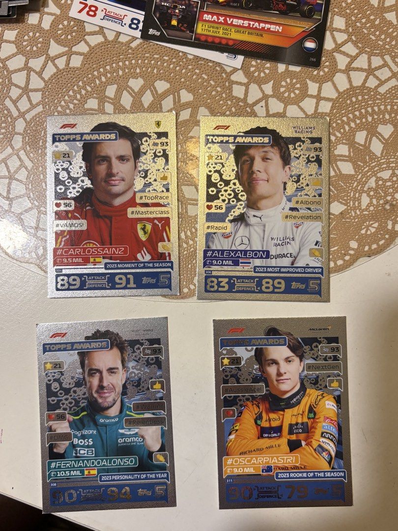 F1 Topps Cards 2022,2023,2024 (Category: Raw Singles) located in Manila. Submitted by gela__444 (Listing ID 1424865051, Image 2). Description: I have more (not included sa photos) just dm me the driver you want so i can take pics of it. (some of it i can give for 100 pesos or lower).