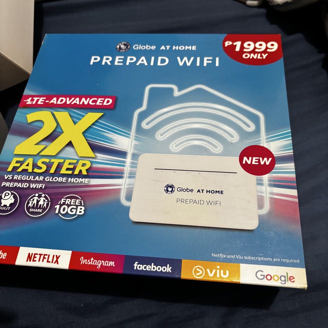 Globe At Home Prepaid WiFi LTE-Advanced (Category: Networking) located in Manila. Submitted by our2ndshoppe (Listing ID 1424880080, Image 2). Description: brandnew manila area globe wifi.