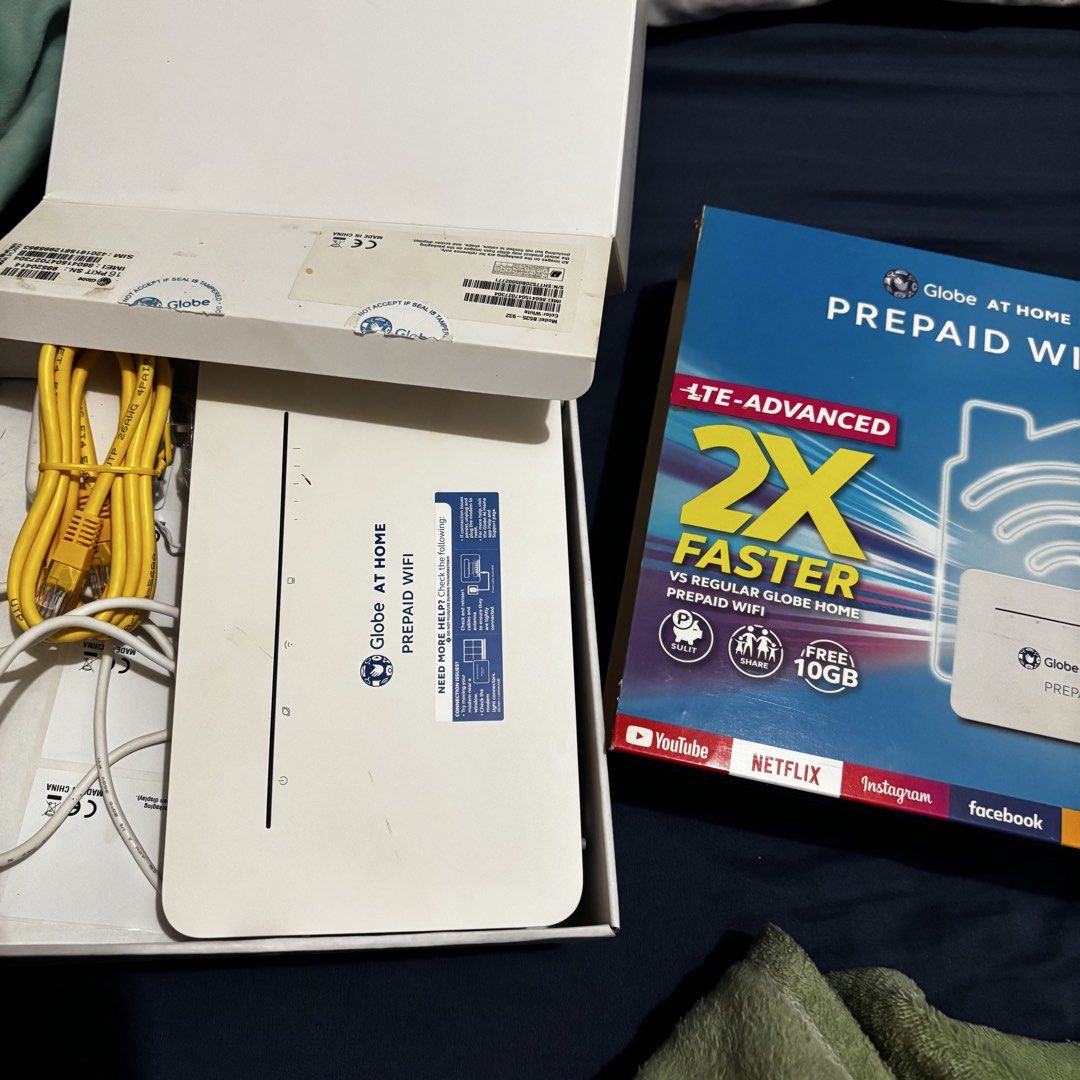 Globe At Home Prepaid WiFi LTE-Advanced (Category: Networking) located in Manila. Submitted by our2ndshoppe (Listing ID 1424880080, Image 1). Description: brandnew manila area globe wifi.
