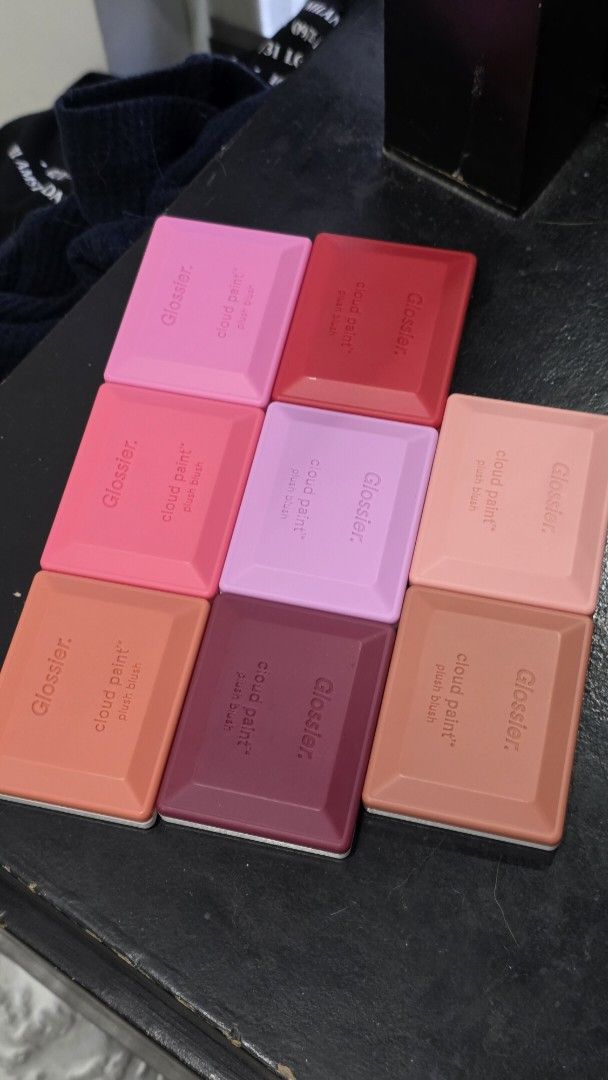 Glossier Plush Blush (Category: Makeup) located in Cavite. Submitted by fortruffles (Listing ID 1424783665, Image 1). Description: original price 1800php (not incl. international shipping) brand new ★ SOAR - bright pink BURST - bright red /reserved BILLOW - lavender BLOOM - cool baby pink PLUME - a rich plum /reserved BEAM - soft peach swatched (used a brush) GALE - tawny pink [sold] PUFF - light pink [sold] discount if you buy 2 or more ~ dm me.