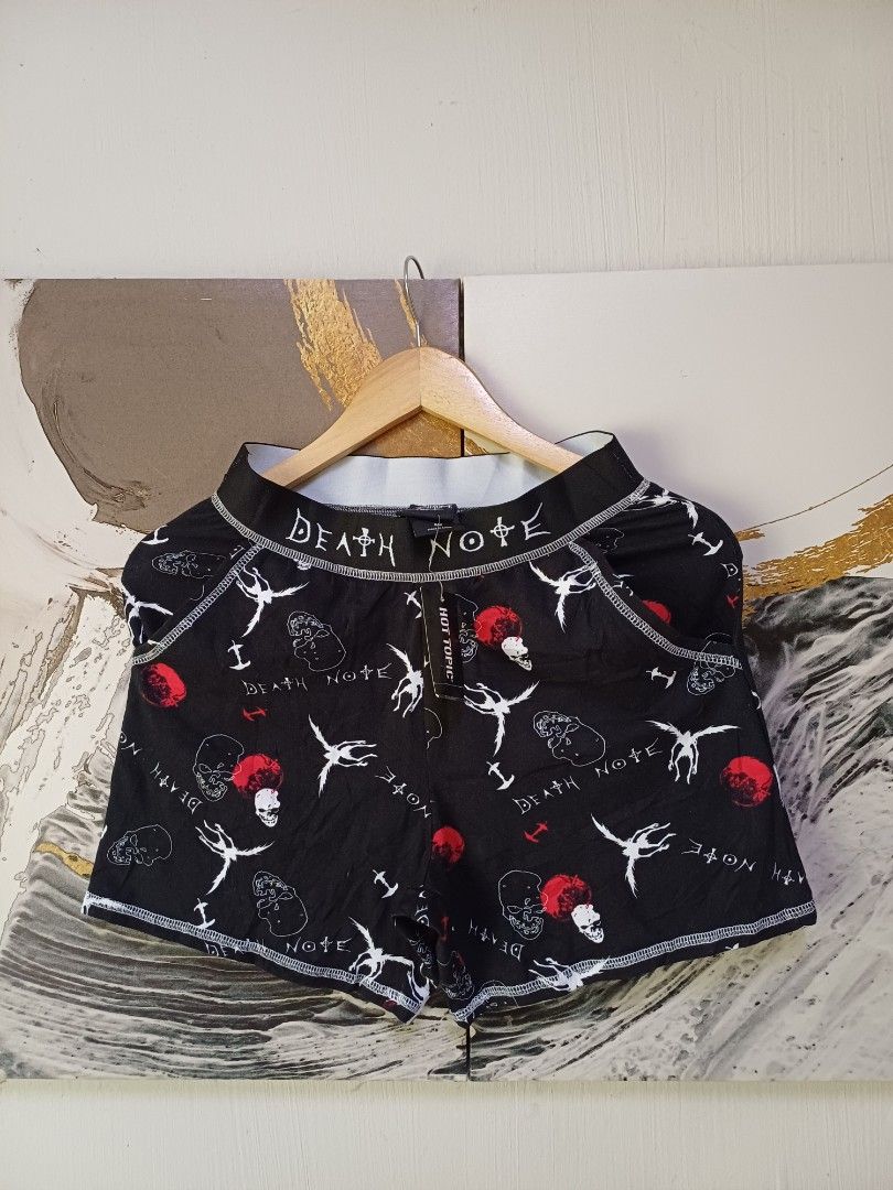 Grunge Death Note Ryuk Shorts (Category: Shorts) located in Arayat. Submitted by angels_closet247 (Listing ID 1424751148, Image 2). Description: Actual size using inches Waistline /Widht 25 Can stretch up to 34 Lenght/14 fittings is Small to Medium Excellent Condition, Issue:0 😉Message if you have any other question about sizing. We do shipping nation wide I’m also open for video call so that you can see the item you ‘re interested to buy. Couri