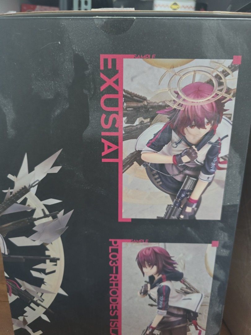 GSC Arknights Exusiai 1/7 Scale Figure (Category: Figurines & Statues) located in Manila. Submitted by j_carlo_c (Listing ID 1424877862, Image 2). Description: 1/7 scale figure of Exusiai from Arknights. It is a Good Smile product. The figure is in its original packaging. The box shows the figure in a dynamic pose with her weapons. The figure is labeled as the Elite 2 Ver. and is a painted finished product..