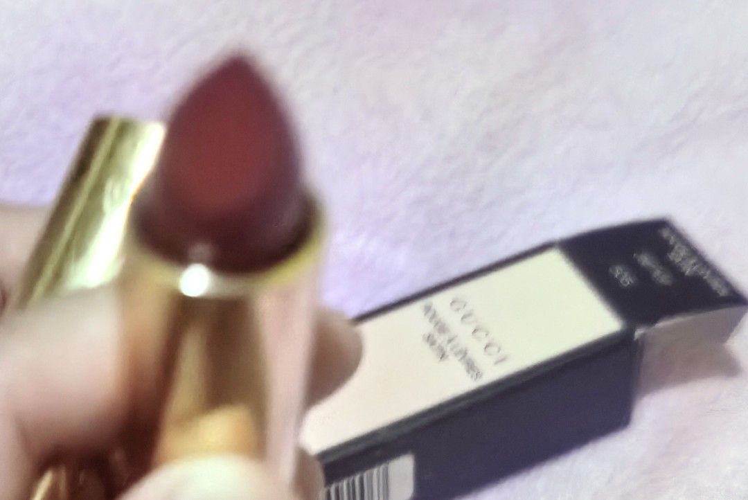 Gucci lipstick (Category: Makeup) located in Quezon City. Submitted by uptrendglam (Listing ID 1424742437, Image 1). Description: GUCCI Jane Rust Shade Satin lipstick, guaranteed authentic.