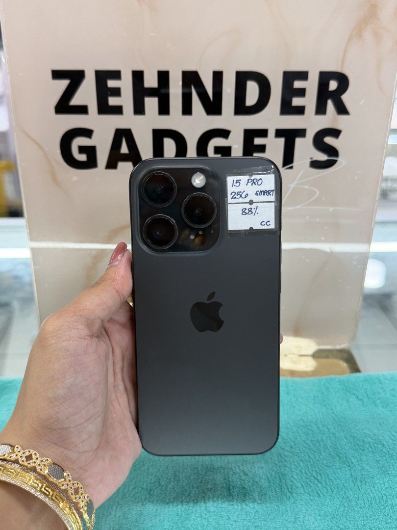 iPhone 15 PRO 256GB SMARTLOCKED (NTC APPROVED) (Category: iPhone 15 Series) located in San Juan City. Submitted by desireebayal96 (Listing ID 1424838372, Image 1). Description: iPhone 15 PRO (BLACK TITANIUM) * 256GB * SMARTLOCKED * NTC APPROVED * 88% BH (ORIGINAL NOT BOOSTED CAN CHECK 3UTOOLS) * 98% SMOOTH * NO ISSUE * NO HISTORY OF REPAIR * NO ICLOUD ISSUE * NOT REFURBISHED * FACE ID & TRUETONE WORKING * WITH TYPE-C CORD OPEN FOR COD SAME DAY DE
