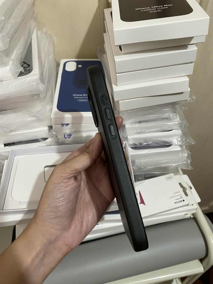 iPhone 16 Pro Max MagSafe Leather Case [Black] (Category: Cases & Sleeves) located in Manila. Submitted by mercedgret74092 (Listing ID 1424717994, Image 2). Description: Other colors also available :) Pm me.