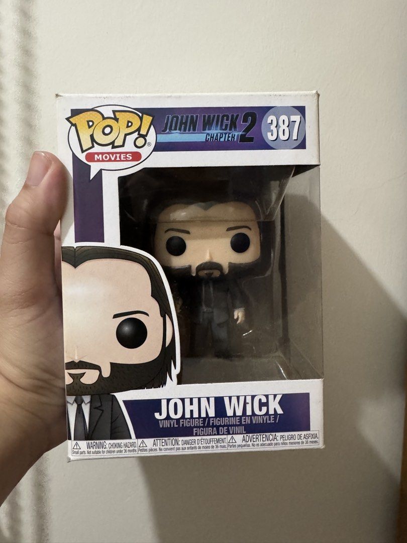 John Wick Funko Pop #387 (Category: Designer & Blind Box Toys) located in Manila. Submitted by ksraa (Listing ID 1424800912, Image 1). Description: RFS: Decluttering Shipping via LBC (shouldered by buyer) Meetups: One Ayala/Taft/Lipa City, Batangas (by schedule).