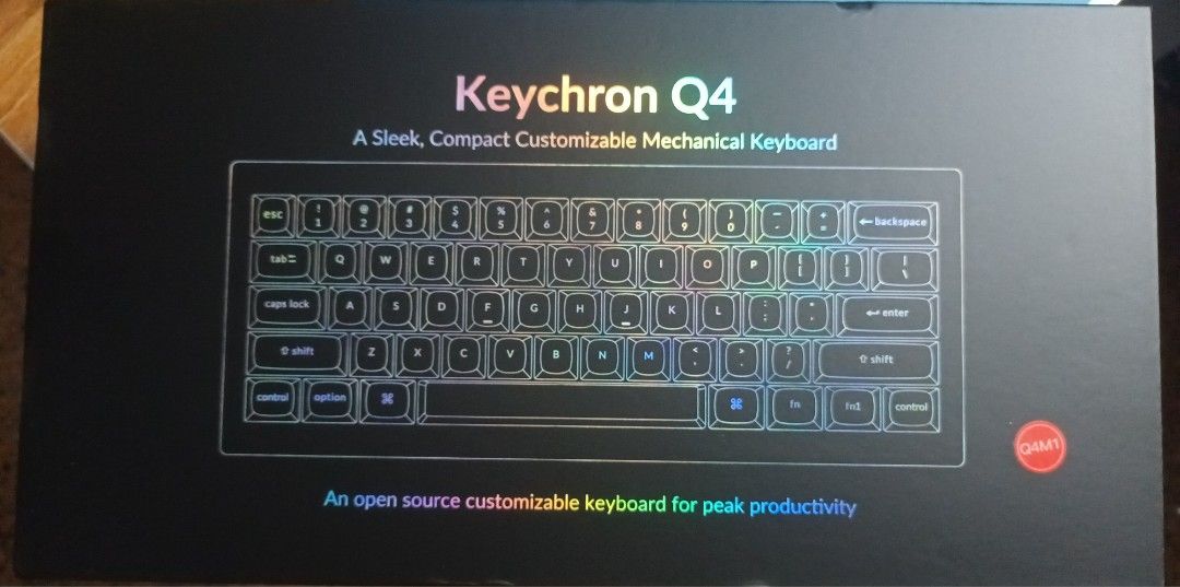 Keychron Q4 Wired Mechanical Keyboard - Black445669457538600960