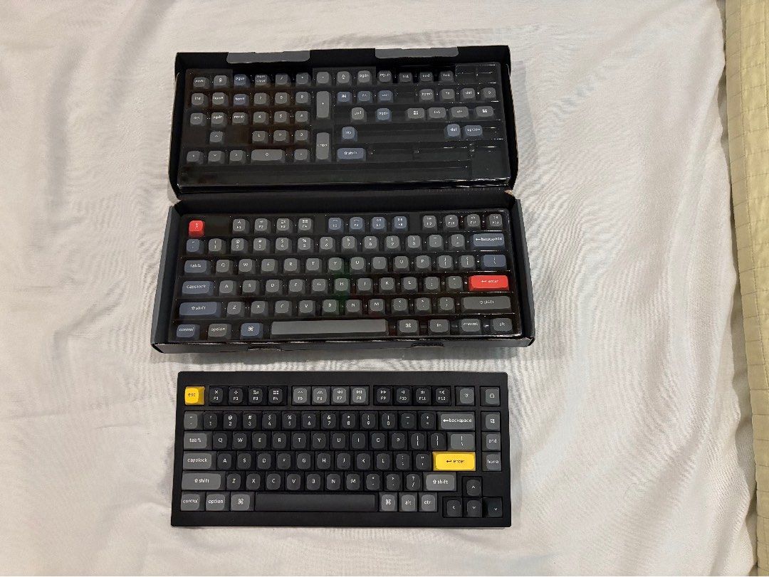 Keychron V1 Mechanical Keyboard Red Switch (Category: Computer Keyboard) located in Muntinlupa City. Submitted by pd_burns (Listing ID 1424706191, Image 1). Description: Key Features: • 75% Layout: Compact design that saves desk space while keeping essential keys like arrows and function row. • Hot-Swappable PCB: Easily change mechanical switches without soldering. • QMK/VIA Programmable: Fully customize keymaps, macros, and layers to suit your w
