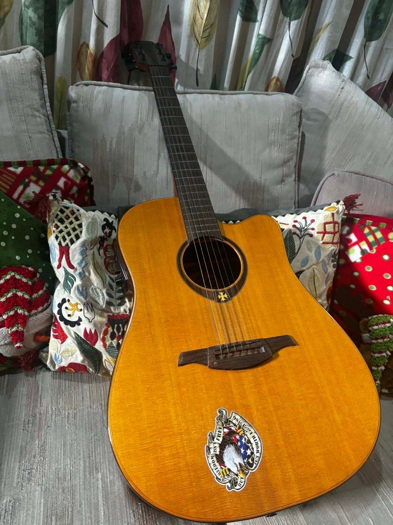 LAG Tramontane Acoustic Electric Guitar (Category: Musical Instruments) located in Cabuyao City. Submitted by cy_127 (Listing ID 1424810593, Image 1). Description: LAG Tramontane T400DCE Acoustic-Electric Guitar Well Maintained Message me for more details and if you’re interested. 😊.