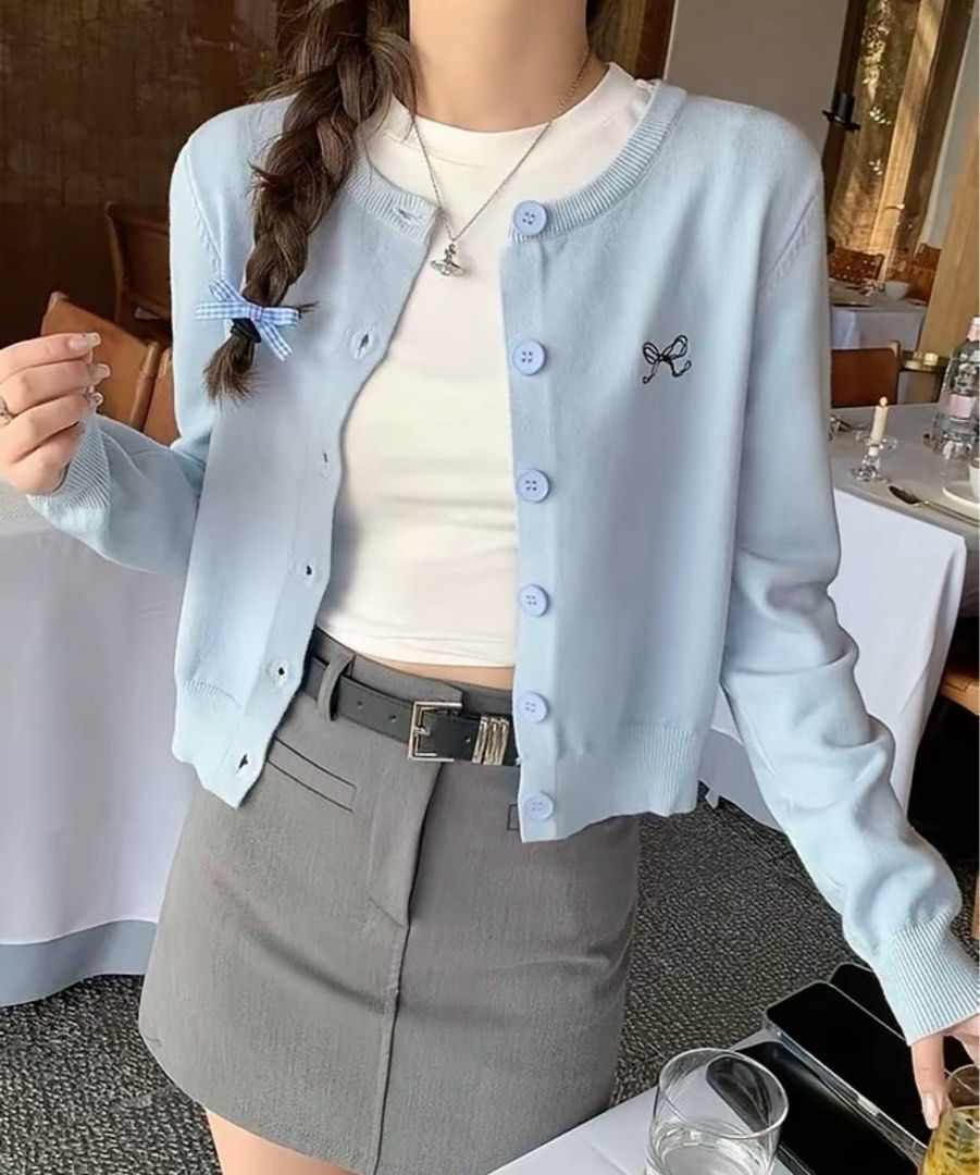 Light Blue Bow Detail Cardigan (Category: Coats, Jackets and Outerwear) located in Cainta. Submitted by bride2025 (Listing ID 1424787212, Image 1). Description: .