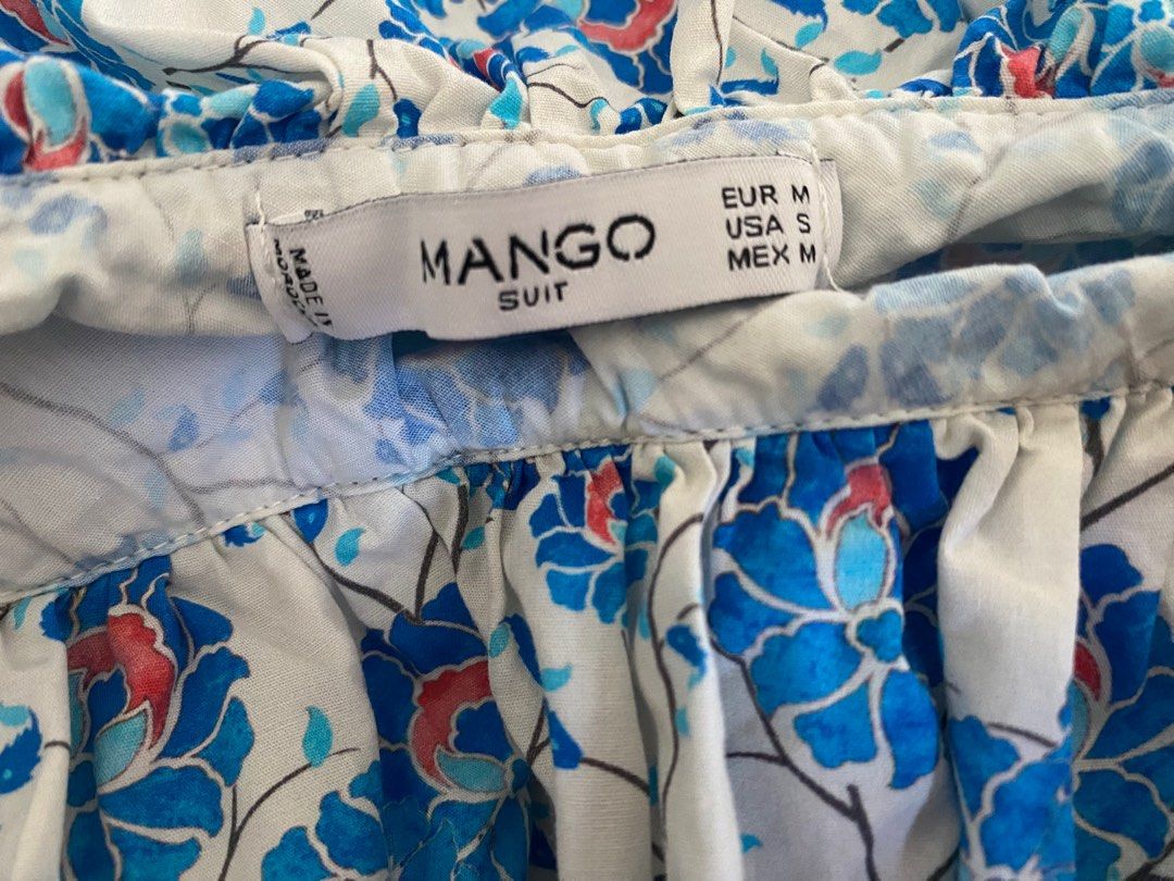 Mango Floral One-Shoulder Top (Category: Blouses) located in Paranaque City. Submitted by yard_army (Listing ID 1424749388, Image 2). Description: Size M Barely used Loose fit, perfect for summer! No stains or damages.