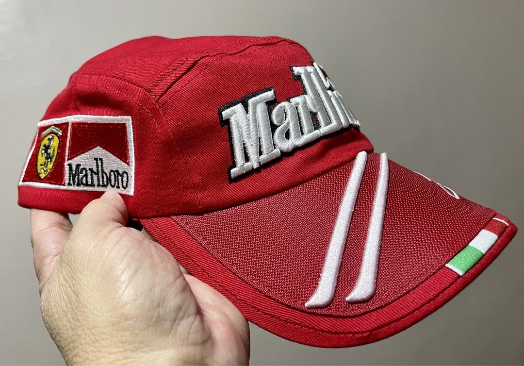 Marlboro Ferrari F1 Cap (Category: Caps & Hats) located in Paranaque City. Submitted by forseti888 (Listing ID 1424762448, Image 2). Description: Very rare to find! Ferrari Formula 1 F1 Marlboro Cap Available in Red and Black Php 3,000 ONLY each.