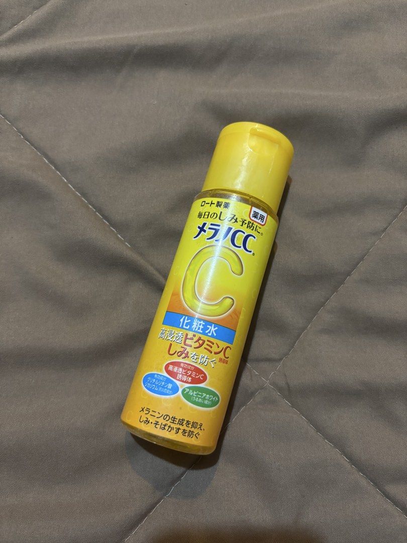 Melano CC Brightening Toner Lotion (Category: Face Care) located in Las Pinas. Submitted by aalxndra_ (Listing ID 1424709493, Image 1). Description: RFS: sensitive skin MOP: bank transfer/gcash MOD: grab, lalamove, j&t Bought in Donki 🇯🇵, used twice but my skin reacted to it. .