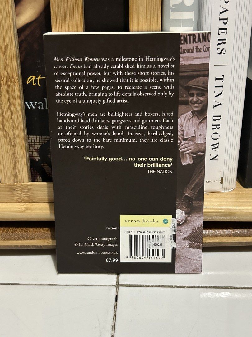 Men Without Women- Ernest Hemingway (Category: Storybooks) located in Manila. Submitted by as_declutter (Listing ID 1424860363, Image 2). Description: Brand new with flaw (see photos) Loc: Manila MOD: ggx, j&t, lalamove Strictly payment first policy‼️.