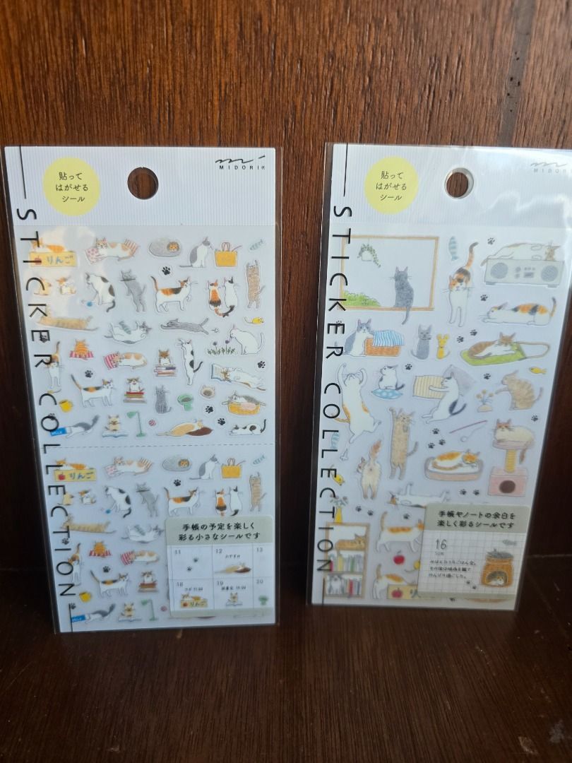 Midori Stickers - Cat Stickers for planner (Category: Stationery & School Supplies) located in Taguig. Submitted by erichabeee (Listing ID 1424785841, Image 1). Description: Bought from LOFT, Japan. 320 per sheet. Sealed and unused. RFS: Downsizing. MOP: BPI, Gcash, Gotyme, etc .