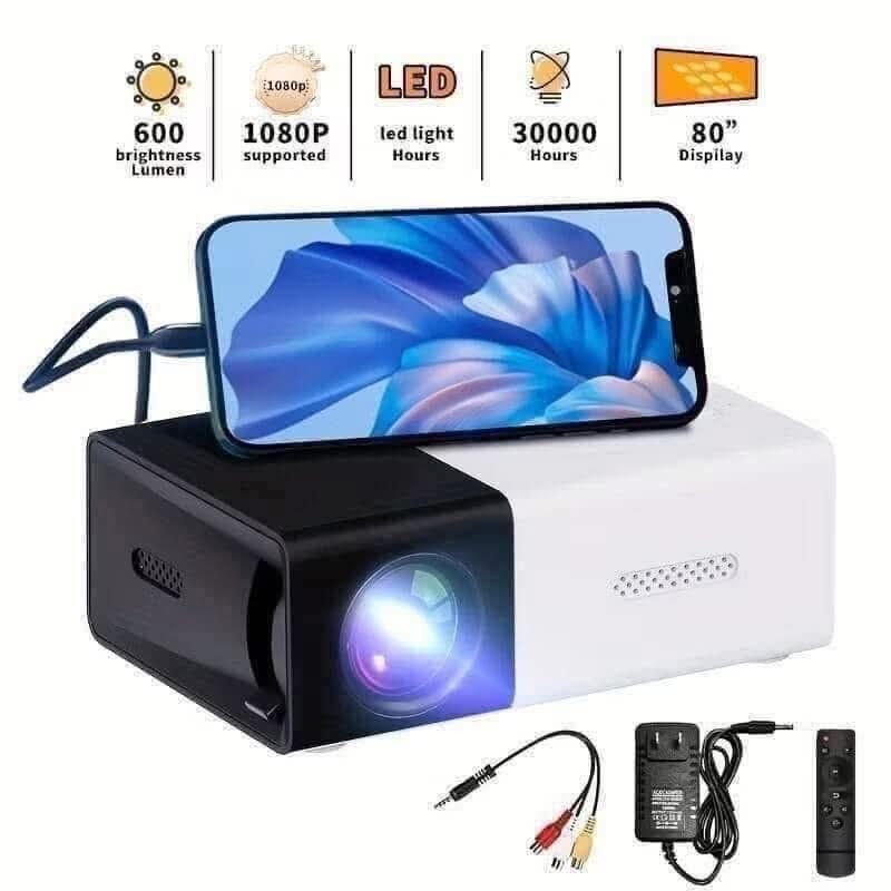 Mini LED Projector - Portable Home Theater (Category: Projectors) located in Mandaluyong City. Submitted by shopmla (Listing ID 1424819972, Image 3). Description: Mini Projector Php 880. Portable LED Mini Projector Mini Home Theater HDMI Mini Projector HD 1080P Compact and portable LED projector for home entertainment. Supports 1080P resolution with 600 lumens brightness and a 80" display. Features multiple input options including HDMI, USB, and 