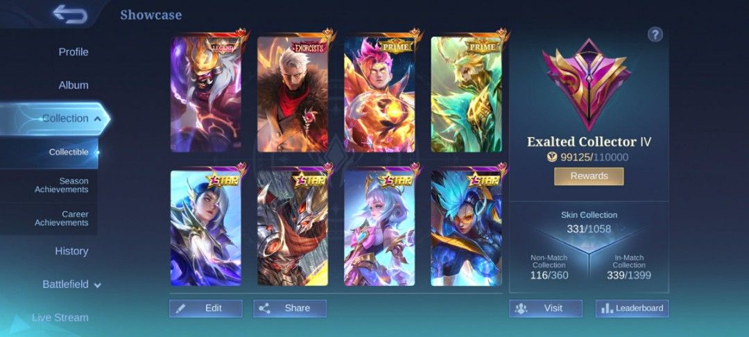 Mobile Legends Account - Exalted Collector IV (Category: Others) located in Manila. Submitted by abimow (Listing ID 1424783943, Image 3). Description: FOR SALE : Exalted Collector IV for sure miner only no MM pass sa kwentuhan. Meet Up Only for sure transaction. Loc. Fairview QC PM FOR MORE DETAILS! May bawas pa sa sure buyer..