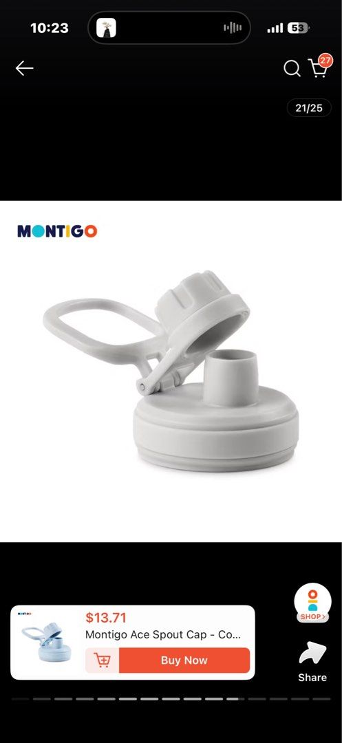 Montigo Ace Spout Cap - Cool Grey