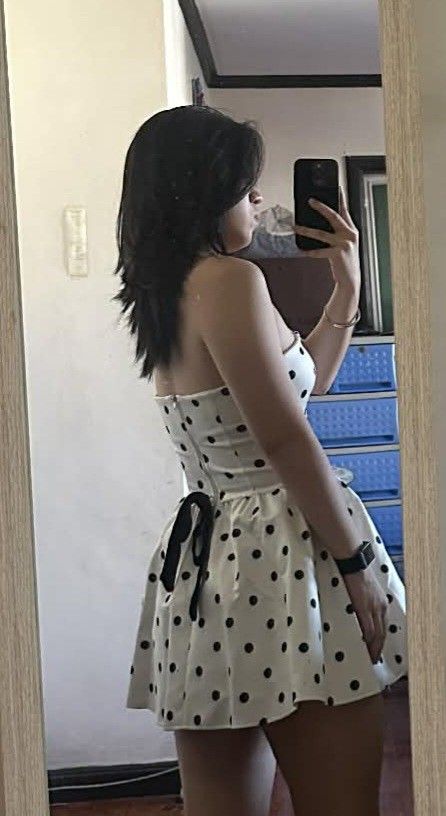 Polka Dot Strapless Dress (Category: Dresses) located in Quezon City. Submitted by declutterhouse (Listing ID 1424715706, Image 2). Description: polka dot dress from orange app bought for 800 selling for 500 worn once only for vday..
