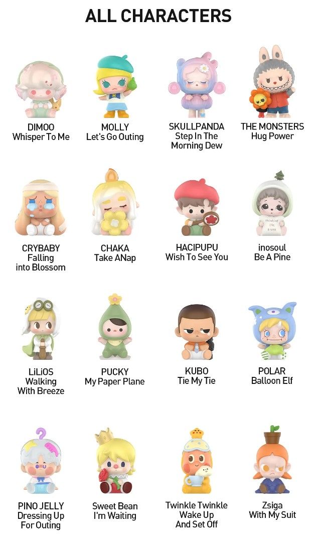 Pop Mart pop bean going outing with me (Category: Designer & Blind Box Toys) located in Quezon City. Submitted by hirayakarilagan (Listing ID 1424788186, Image 1). Description: Pop Mart pop bean going outing with me 180 each just follow ratio skullpanda 1:2 SOLD🥳 dimoo 1:2 Molly 1:1 crybaby 1:1 twinkle 1:1 Kubo 1:1 labubu chaka hacipupu inosoul lilios pucky polar pino jelly zsiga skullpanda secret 1:5 SOLD🥳 for ratios, it can be paired with oth