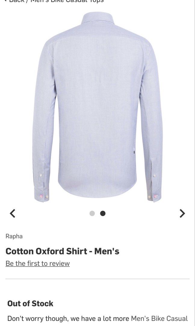 Rapha Cotton Oxford Shirt - Men's (Category: Tshirts & Polo Shirts ) located in Manila. Submitted by happy.we.go (Listing ID 1424730531, Image 1). Description: Rapha Oxford Buttondown shirt Large on tag .