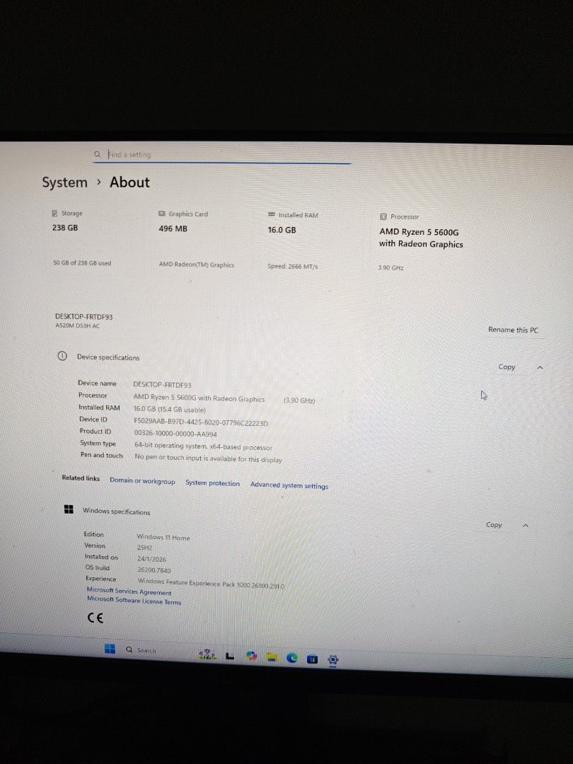 Ryzen 5600G desktop pc computer AMD CPU65717358752641118