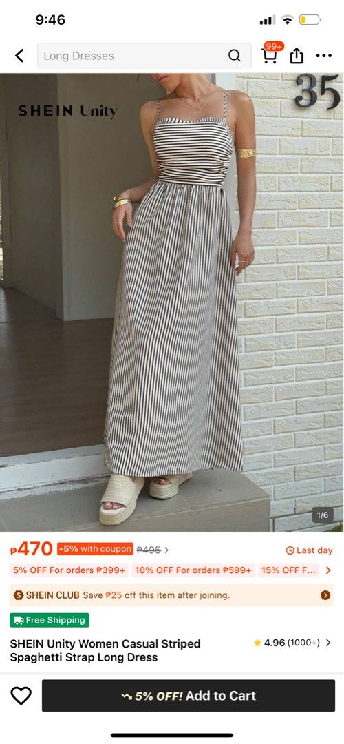 Shein long dress (Category: Dresses) located in Manila. Submitted by trooopers (Listing ID 1424833047, Image 2). Description: Shein long dress Medium to large Pm for the actual pic.