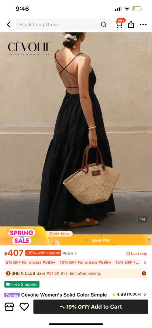 Shein long dress a at (Category: Dresses) located in Manila. Submitted by trooopers (Listing ID 1424832720, Image 1). Description: Shein long dress Medium to large size .
