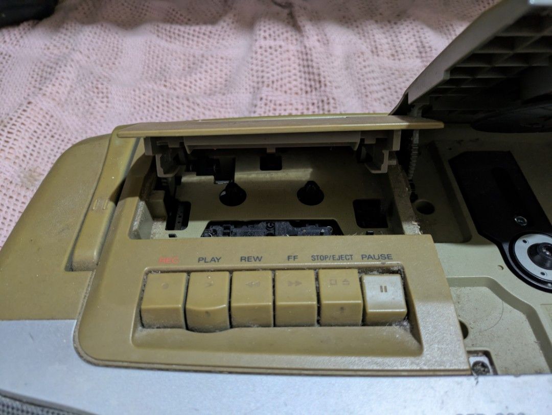 Sony CFD-S32 cassette/CD player (Category: Portable Music Players) located in Quezon City. Submitted by itsluisyall (Listing ID 1424855892, Image 2). Description: CFD-S32 CD radio cassette-recorder 120V (need transformer) with power as is CD as is tape.